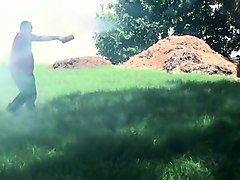 Outdoor big buts HD video.